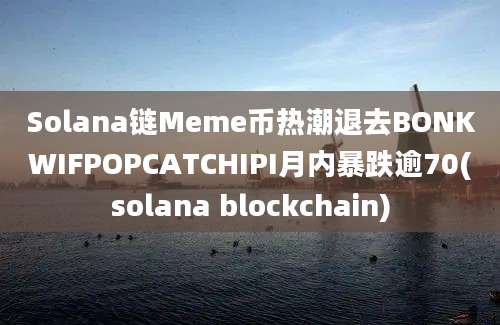 Solana链Meme币热潮退去BONKWIFPOPCATCHIPI月内暴跌逾70(solana blockchain)