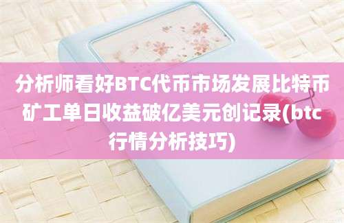 分析师看好BTC代币市场发展比特币矿工单日收益破亿美元创记录(btc行情分析技巧)