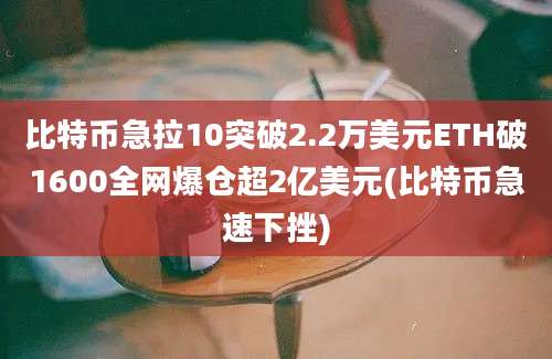 比特币急拉10突破2.2万美元ETH破1600全网爆仓超2亿美元(比特币急速下挫)