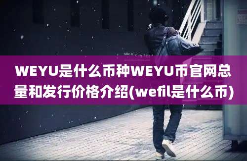 WEYU是什么币种WEYU币官网总量和发行价格介绍(wefil是什么币)