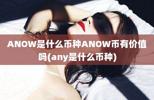 ANOW是什么币种ANOW币有价值吗(any是什么币种)