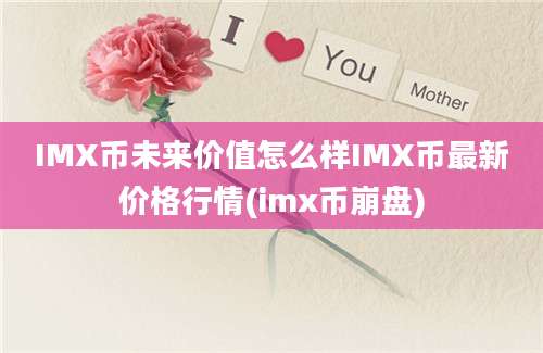 IMX币未来价值怎么样IMX币最新价格行情(imx币崩盘)