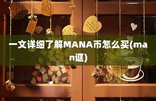 一文详细了解MANA币怎么买(man诓)