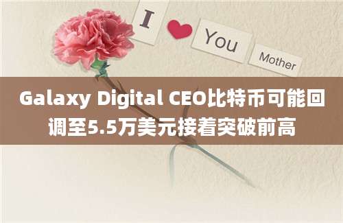 Galaxy Digital CEO比特币可能回调至5.5万美元接着突破前高