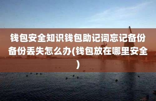 钱包安全知识钱包助记词忘记备份备份丢失怎么办(钱包放在哪里安全)