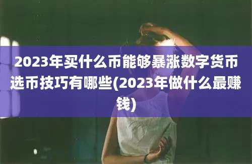 2023年买什么币能够暴涨数字货币选币技巧有哪些(2023年做什么最赚钱)