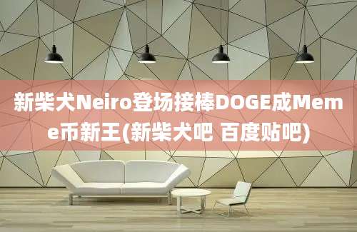 新柴犬Neiro登场接棒DOGE成Meme币新王(新柴犬吧 百度贴吧)