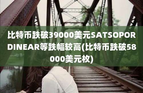 比特币跌破39000美元SATSOPORDINEAR等跌幅较高(比特币跌破58000美元枚)