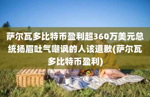 萨尔瓦多比特币盈利超360万美元总统扬眉吐气嘲讽的人该道歉(萨尔瓦多比特币盈利)