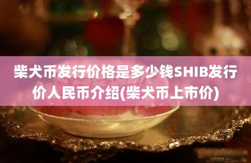 柴犬币发行价格是多少钱SHIB发行价人民币介绍(柴犬币上市价)