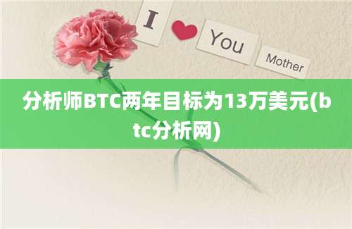 分析师BTC两年目标为13万美元(btc分析网)