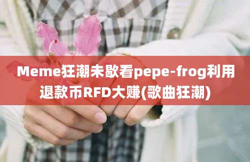 Meme狂潮未歇看pepe-frog利用退款币RFD大赚(歌曲狂潮)