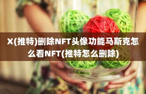 X(推特)删除NFT头像功能马斯克怎么看NFT(推特怎么删除)