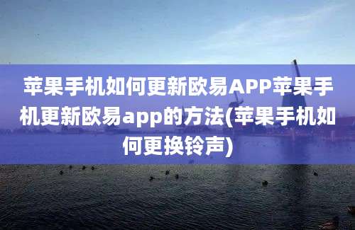 苹果手机如何更新欧易APP苹果手机更新欧易app的方法(苹果手机如何更换铃声)