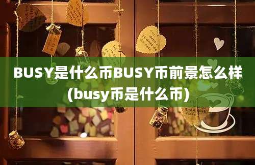 BUSY是什么币BUSY币前景怎么样(busy币是什么币)