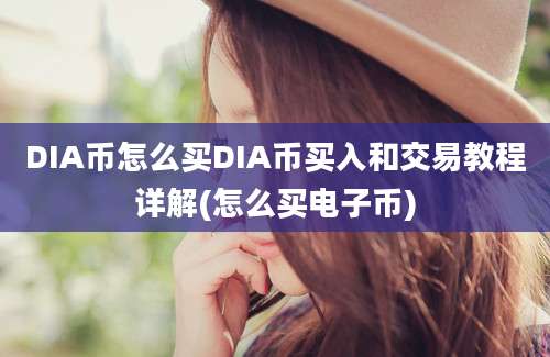 DIA币怎么买DIA币买入和交易教程详解(怎么买电子币)