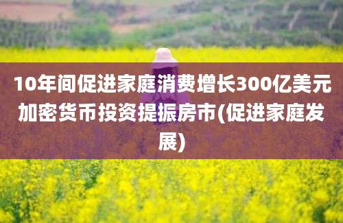 10年间促进家庭消费增长300亿美元加密货币投资提振房市(促进家庭发展)