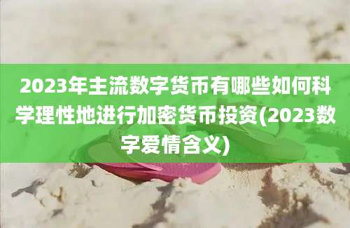 2023年主流数字货币有哪些如何科学理性地进行加密货币投资(2023数字爱情含义)