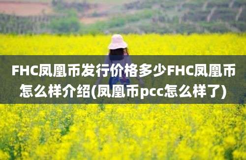 FHC凤凰币发行价格多少FHC凤凰币怎么样介绍(凤凰币pcc怎么样了)