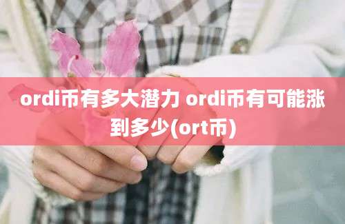 ordi币有多大潜力 ordi币有可能涨到多少(ort币)