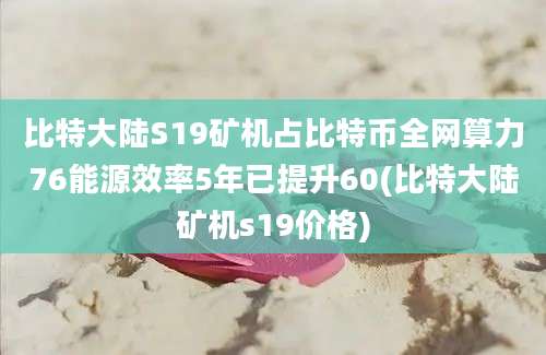 比特大陆S19矿机占比特币全网算力76能源效率5年已提升60(比特大陆矿机s19价格)