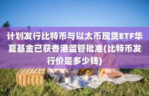 计划发行比特币与以太币现货ETF华夏基金已获香港监管批准(比特币发行价是多少钱)