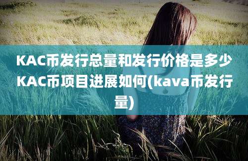 KAC币发行总量和发行价格是多少KAC币项目进展如何(kava币发行量)