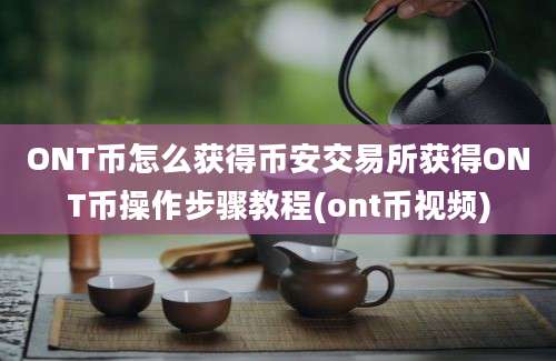 ONT币怎么获得币安交易所获得ONT币操作步骤教程(ont币视频)