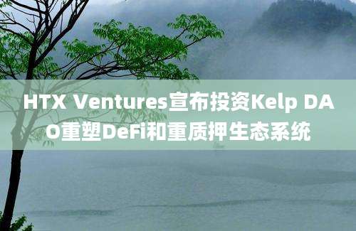 HTX Ventures宣布投资Kelp DAO重塑DeFi和重质押生态系统