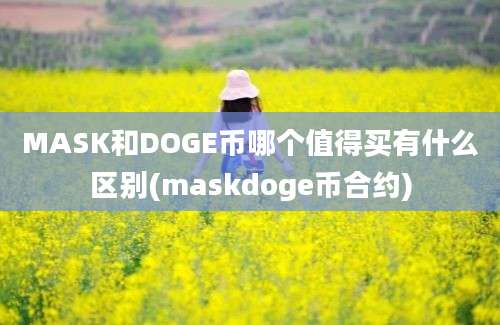 MASK和DOGE币哪个值得买有什么区别(maskdoge币合约)