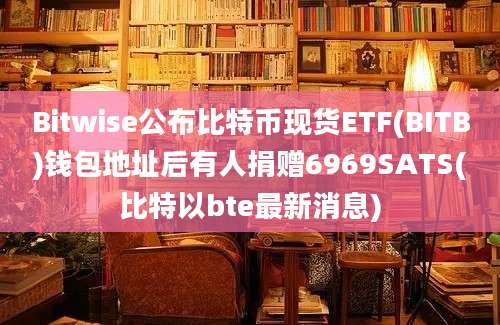 Bitwise公布比特币现货ETF(BITB)钱包地址后有人捐赠6969SATS(比特以bte最新消息)