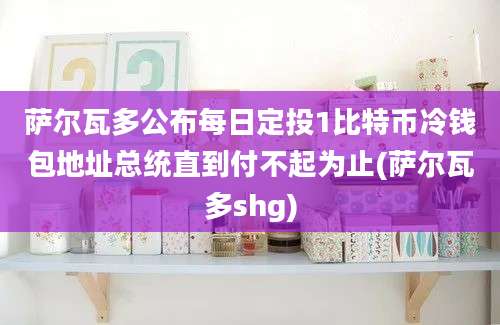 萨尔瓦多公布每日定投1比特币冷钱包地址总统直到付不起为止(萨尔瓦多shg)