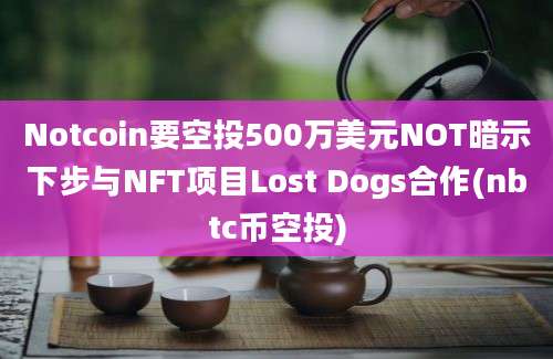 Notcoin要空投500万美元NOT暗示下步与NFT项目Lost Dogs合作(nbtc币空投)