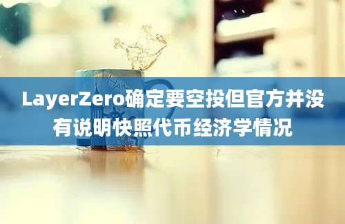 LayerZero确定要空投但官方并没有说明快照代币经济学情况