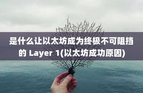 是什么让以太坊成为终极不可阻挡的 Layer 1(以太坊成功原因)