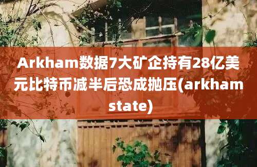 Arkham数据7大矿企持有28亿美元比特币减半后恐成抛压(arkham state)