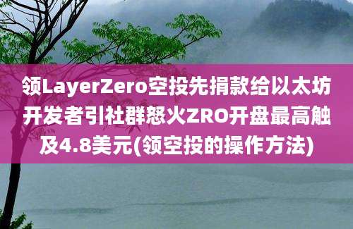 领LayerZero空投先捐款给以太坊开发者引社群怒火ZRO开盘最高触及4.8美元(领空投的操作方法)