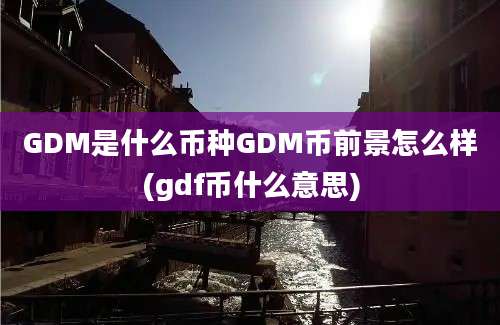 GDM是什么币种GDM币前景怎么样(gdf币什么意思)