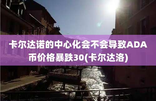 卡尔达诺的中心化会不会导致ADA币价格暴跌30(卡尔达洛)