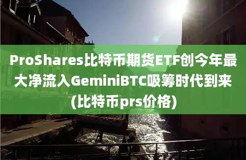 ProShares比特币期货ETF创今年最大净流入GeminiBTC吸筹时代到来(比特币prs价格)