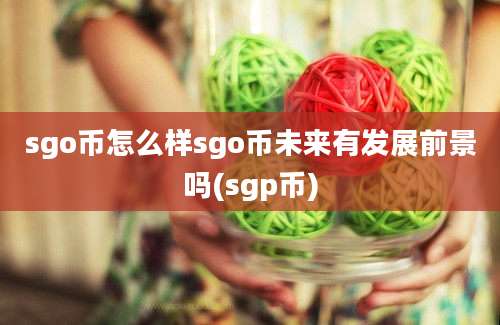 sgo币怎么样sgo币未来有发展前景吗(sgp币)