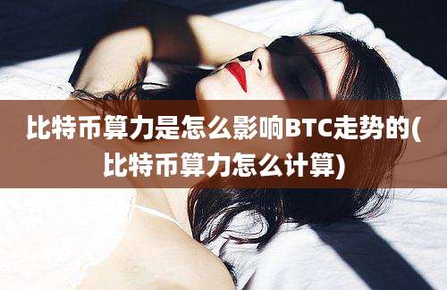 比特币算力是怎么影响BTC走势的(比特币算力怎么计算)