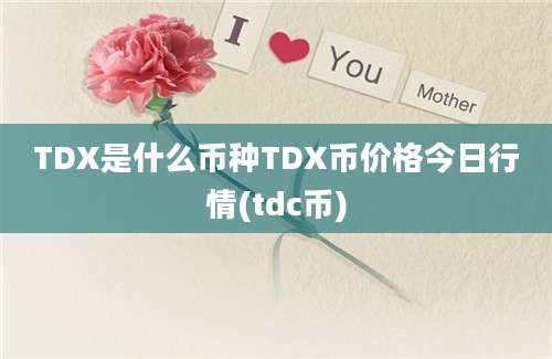 TDX是什么币种TDX币价格今日行情(tdc币)