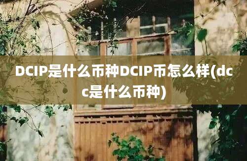 DCIP是什么币种DCIP币怎么样(dcc是什么币种)