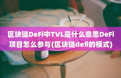 区块链DeFi中TVL是什么意思DeFi项目怎么参与(区块链defi的模式)