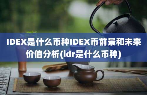 IDEX是什么币种IDEX币前景和未来价值分析(idr是什么币种)