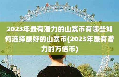 2023年最有潜力的山寨币有哪些如何选择最好的山寨币(2023年最有潜力的万倍币)