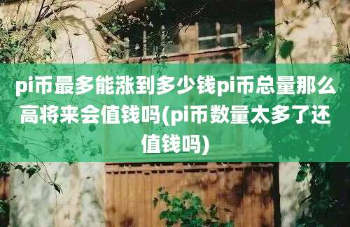 pi币最多能涨到多少钱pi币总量那么高将来会值钱吗(pi币数量太多了还值钱吗)