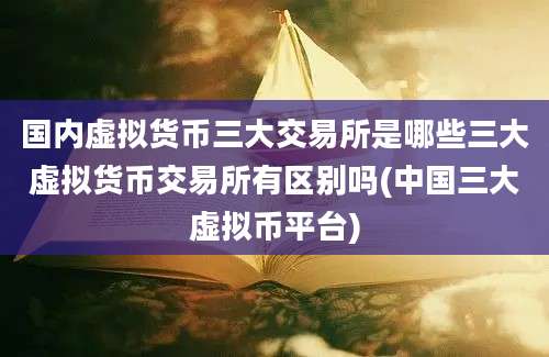 国内虚拟货币三大交易所是哪些三大虚拟货币交易所有区别吗(中国三大虚拟币平台)