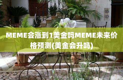 MEME会涨到1美金吗MEME未来价格预测(美金会升吗)